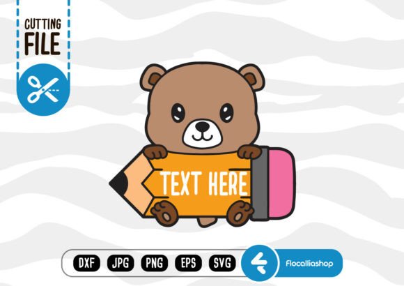 Animal School Frame SVG, Bear SVG