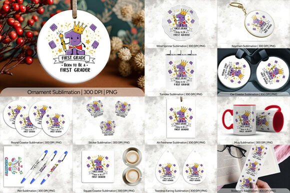 Born First Grader Sublimation PNG: A Comprehensive Guide to the 14-Piece Digital Asset Bundle