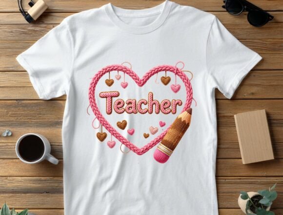Evaluating the Teacher Png Crochet Heart Sublimation Design for Custom Classroom Projects