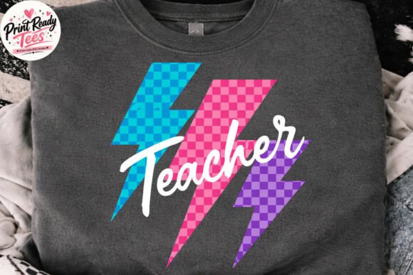 Retro Lightning Teacher PNG