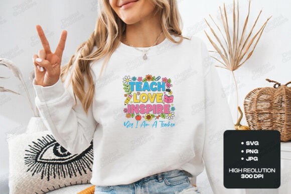 Teach Love Inspire SVG PNG Art